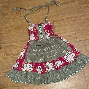Mustard Pie Layered Halter Dress - Size 7